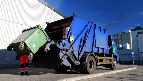 Construction site with waste removal services in Barbican