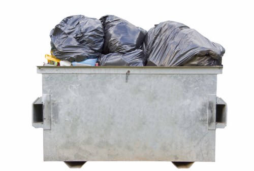 Secure lockable skip in a commercial setting