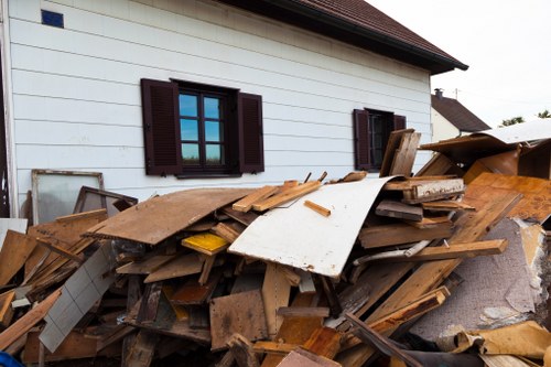 Residential property after muck removal services