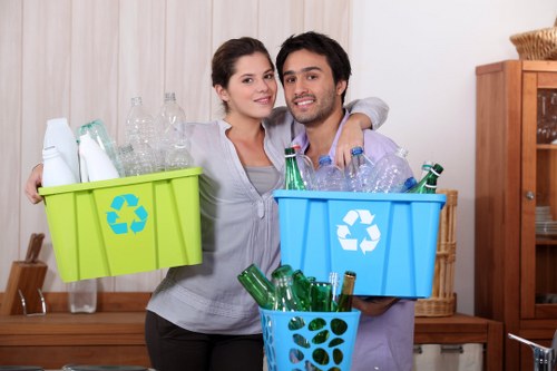 Satisfied customers with their successful move