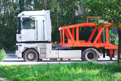 Delivery of a skip at a residential street