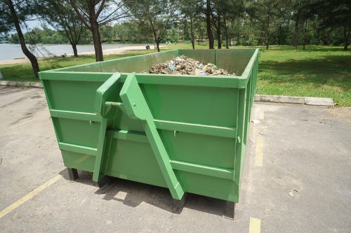 Professional waste disposal services at a construction site