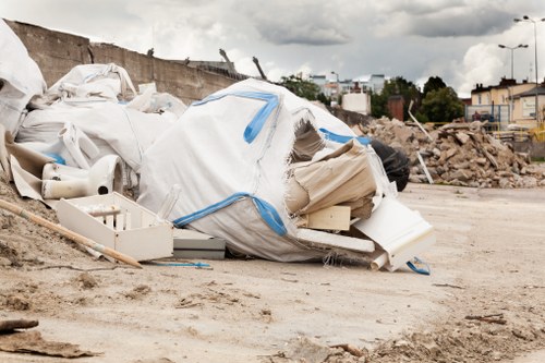Professionals managing skip placement safely